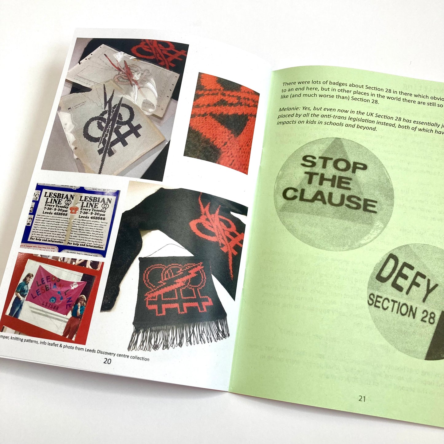 Pinning and stitching connections zine