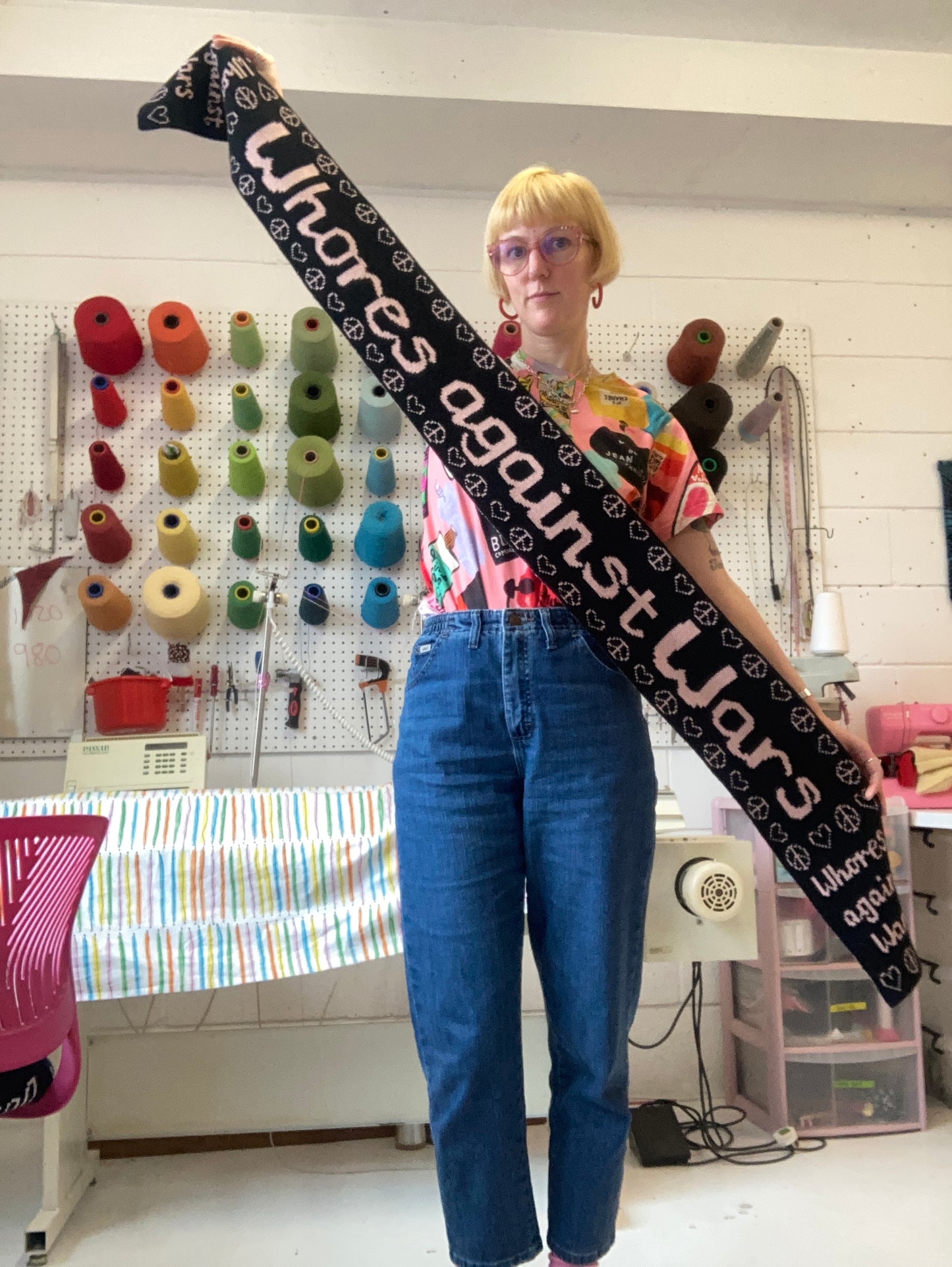 Whores against wars scarf