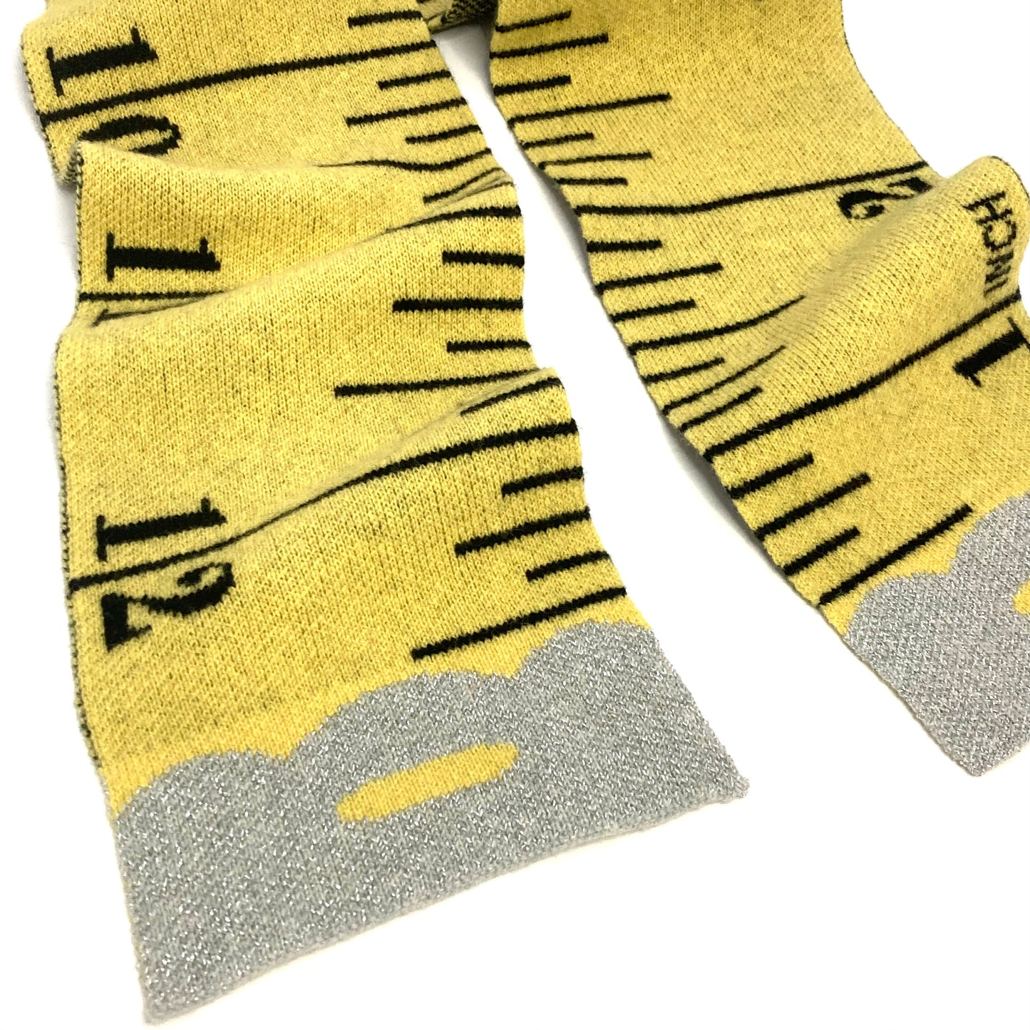 Tape Measure scarf - BRIGHT YELLOW