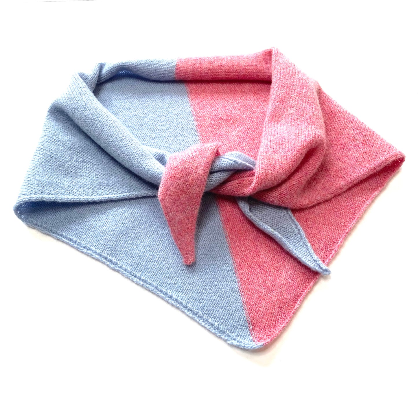 Triangle scarf - half'n'half