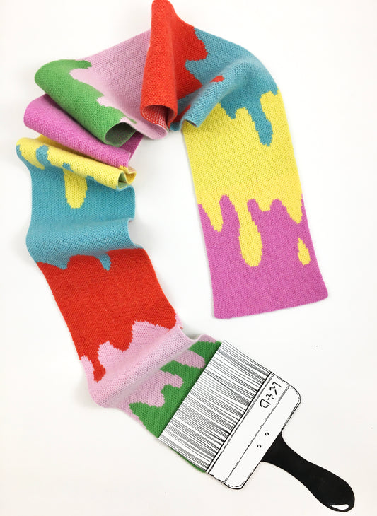 Who are you calling a drip?! Paint scarf
