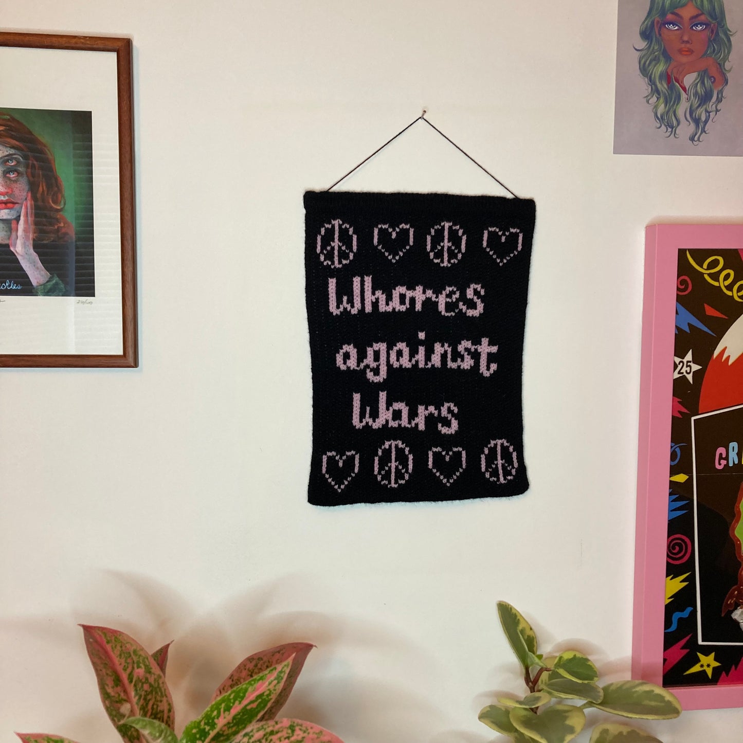 Whores against Wars - wall banner