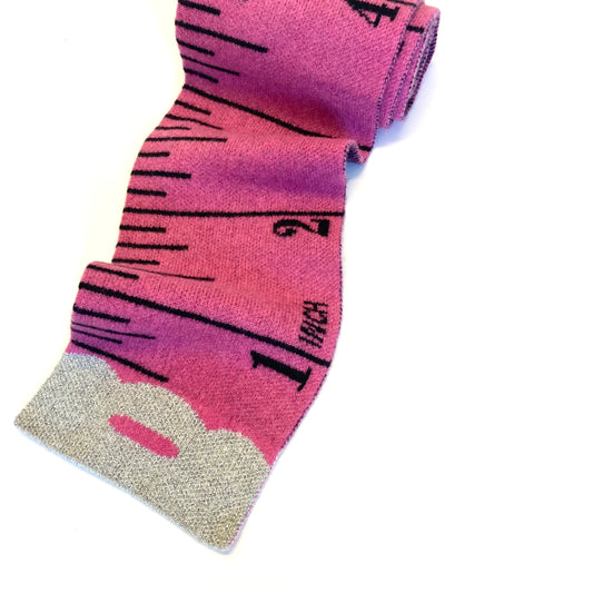 Tape Measure Scarf -  PINK