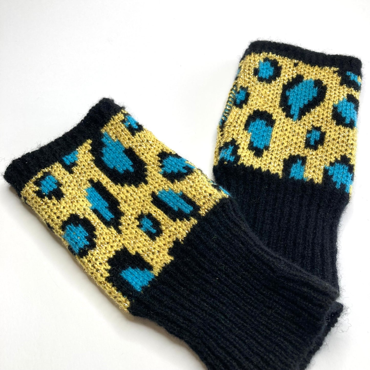 Leopard wrist warmers (sample)