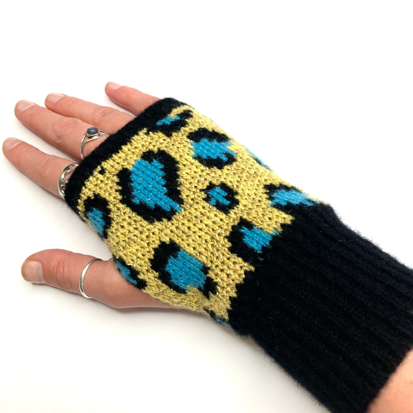 Leopard wrist warmers (sample)