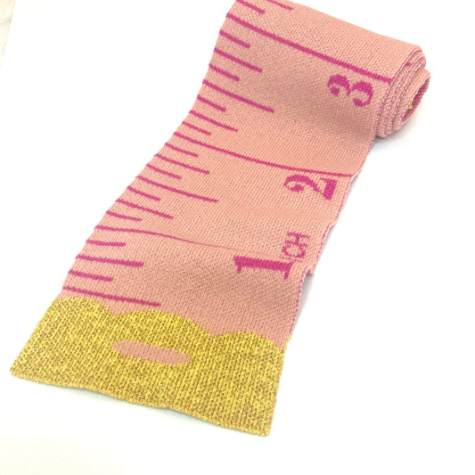 Tape Measure Scarf -  PINKS