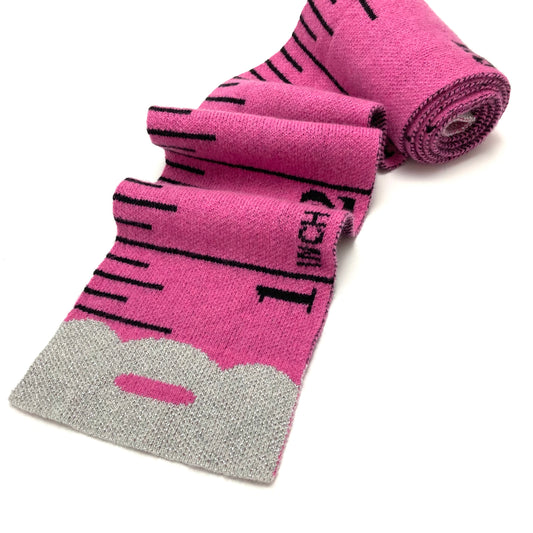 Tape Measure Scarf -  PINK
